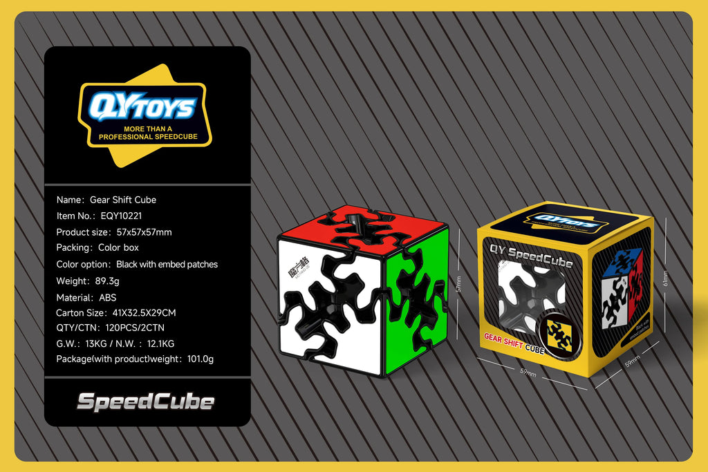QIYI Gear Shift Cube 2X2 Magic Speed Cube Stickerless Professional Fidget Toys QiYi 2X2 Gear Shift Ball