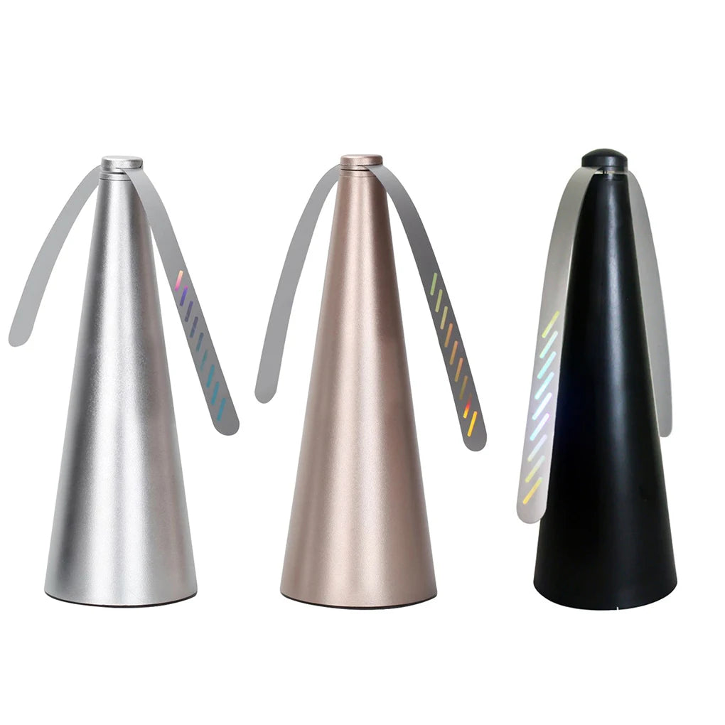 Outdoor Fly Bug Repeller Portable Pest Fan Electric Food Protector Silver